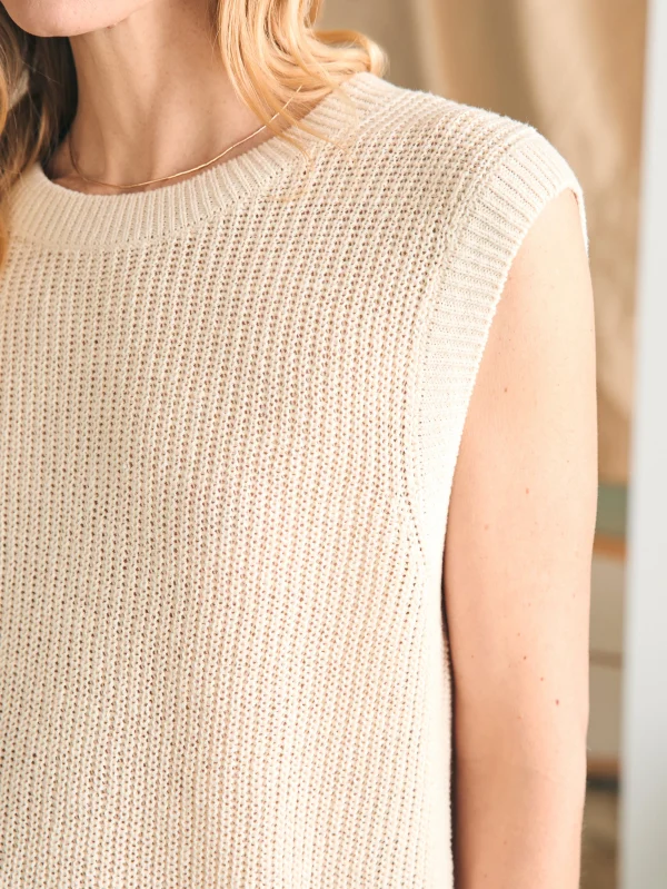 Miramar Linen Muscle Tank - Summer Sand