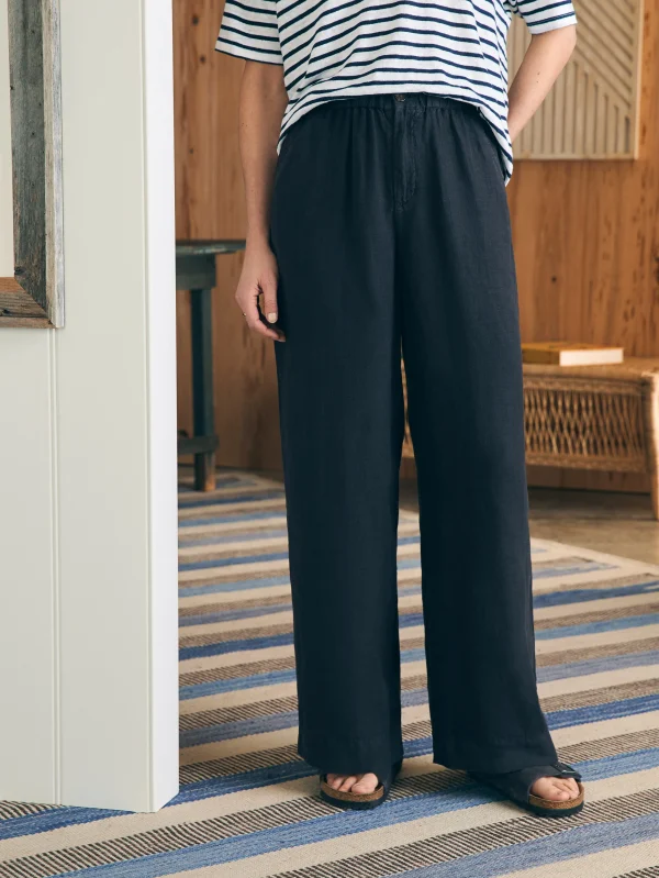 Monterey Linen Pant - Moonless Night