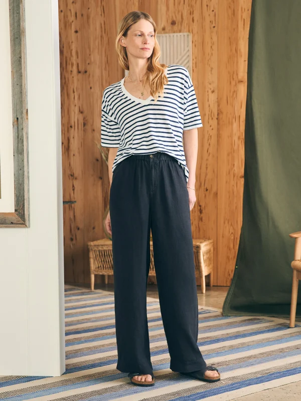 Monterey Linen Pant - Moonless Night