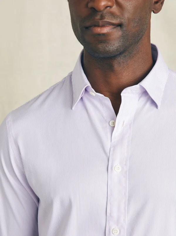 Movement™ Dress Shirt - Lavender Valley Stripe