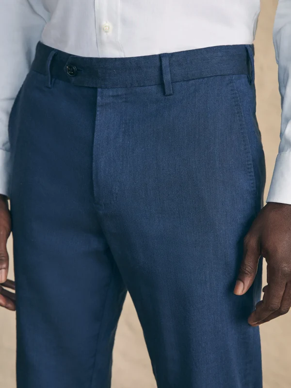 Movement™ Flex Linen Trouser - Deep Sea Navy