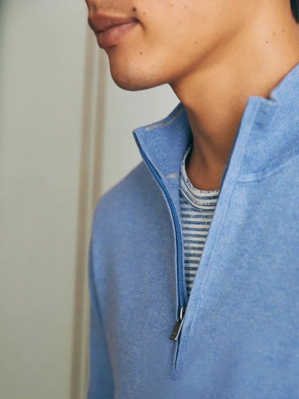 Movement™ Quarter Zip Sweater (Tall) - Azure Sky Heather