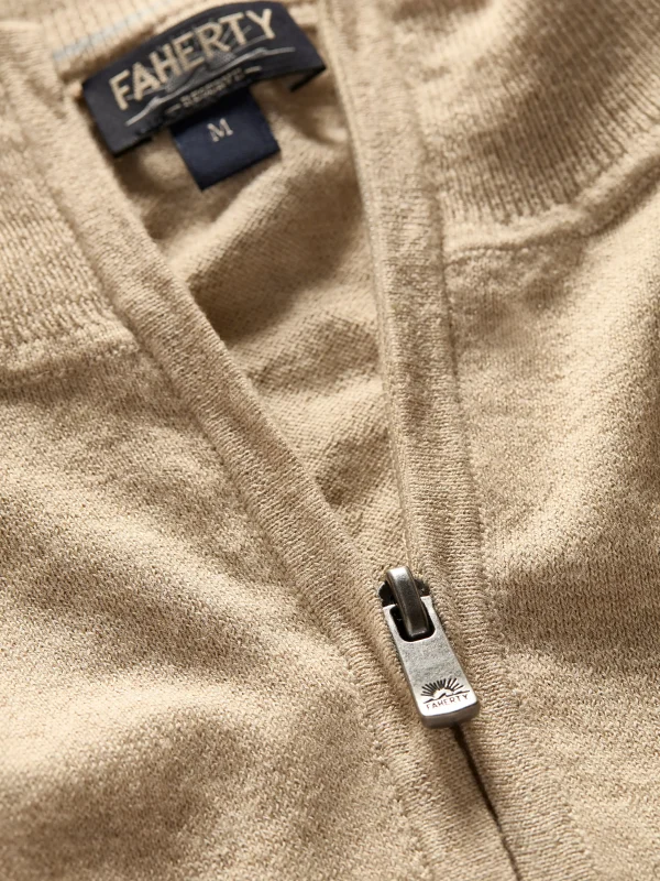 Movement™ Quarter Zip Sweater - Soft Dune Heather