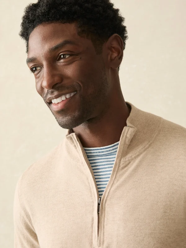 Movement™ Quarter Zip Sweater - Soft Dune Heather