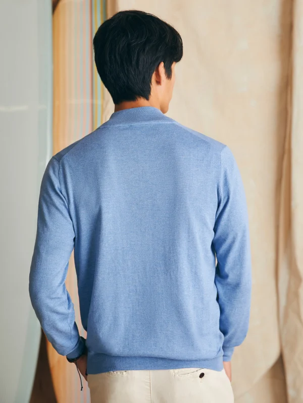 Movement™ Quarter Zip Sweater (Tall) - Azure Sky Heather