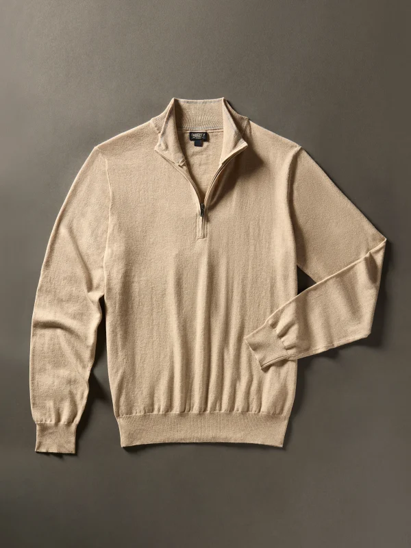 Movement™ Quarter Zip Sweater - Soft Dune Heather