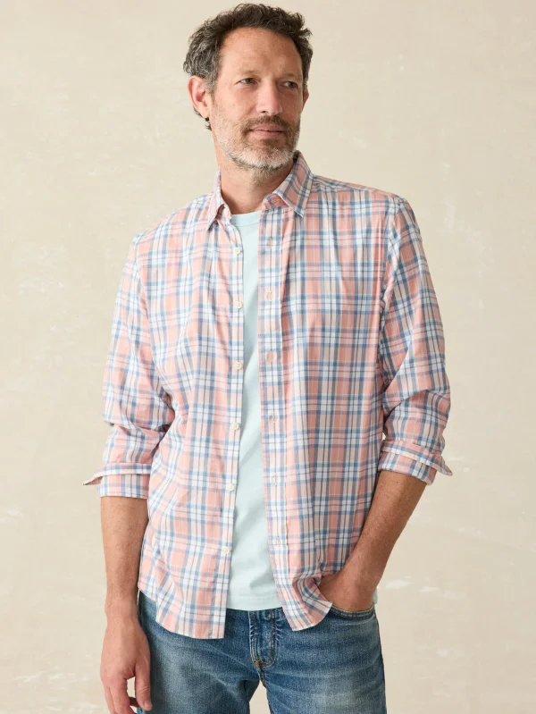 Movement™ Shirt (Tall) - Ocean Coral Plaid