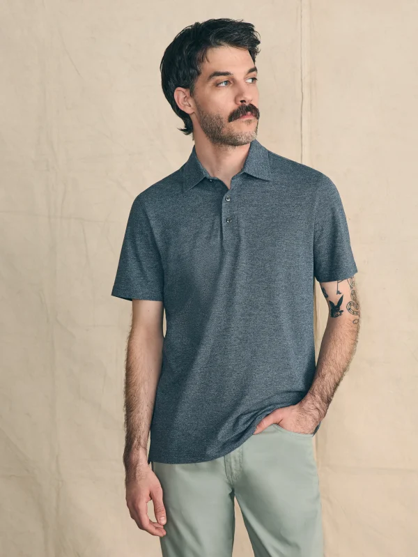 Movement™ Short-Sleeve Pique Polo Shirt - Dusty Iron Heather