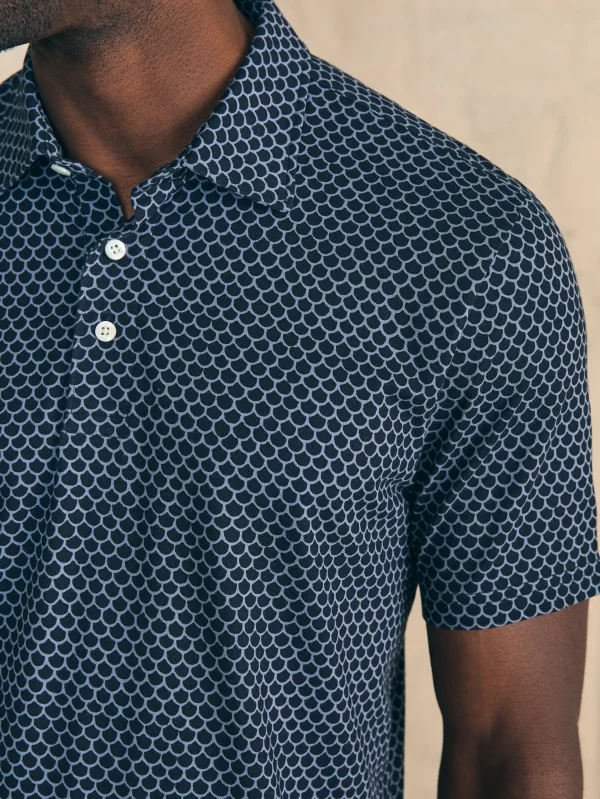 Movement™ Short-Sleeve Pique Polo Shirt - Midnight Fishscale