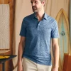 Movement™ Short-Sleeve Pique Polo Shirt - Horizon Blue Frond Print