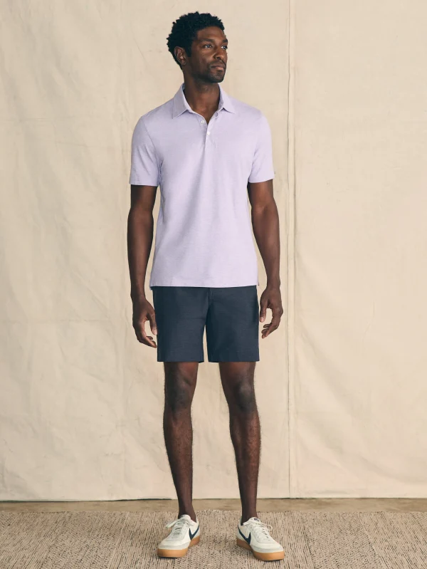 Movement™ Short-Sleeve Pique Polo Shirt - Faded Lilac Heather