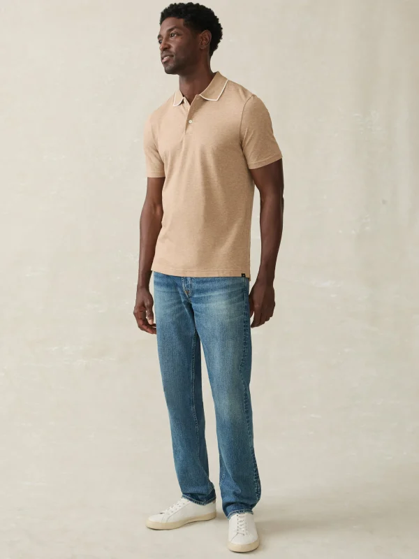 Movement™ Short-Sleeve Pique Polo Shirt - Driftwood Island Heather