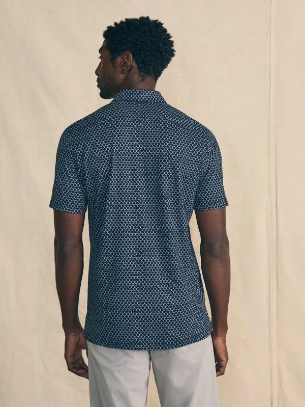 Movement™ Short-Sleeve Pique Polo Shirt - Midnight Fishscale