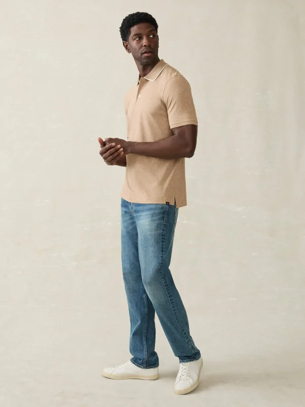 Movement™ Short-Sleeve Pique Polo Shirt - Driftwood Island Heather