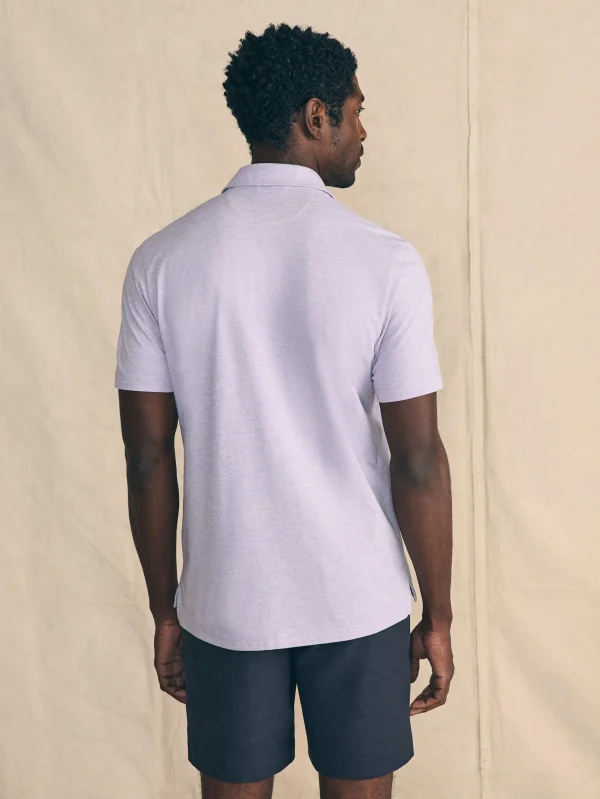 Movement™ Short-Sleeve Pique Polo Shirt - Faded Lilac Heather