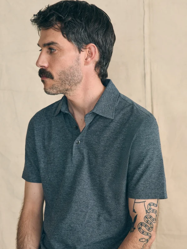 Movement™ Short-Sleeve Pique Polo Shirt - Dusty Iron Heather