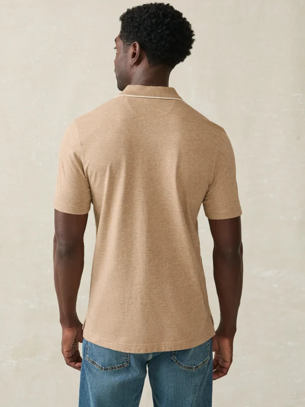 Movement™ Short-Sleeve Pique Polo Shirt - Driftwood Island Heather