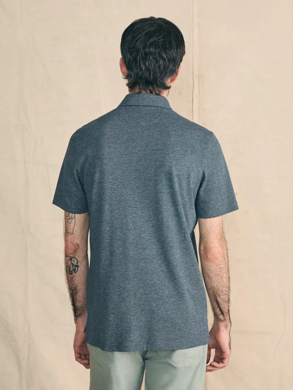 Movement™ Short-Sleeve Pique Polo Shirt - Dusty Iron Heather