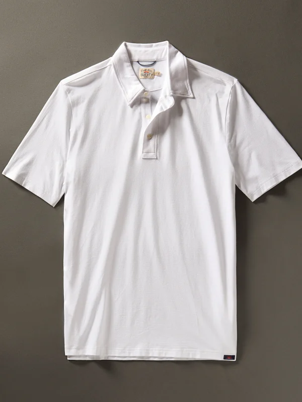 Movement™ Short-Sleeve Pique Polo Shirt - Pure White