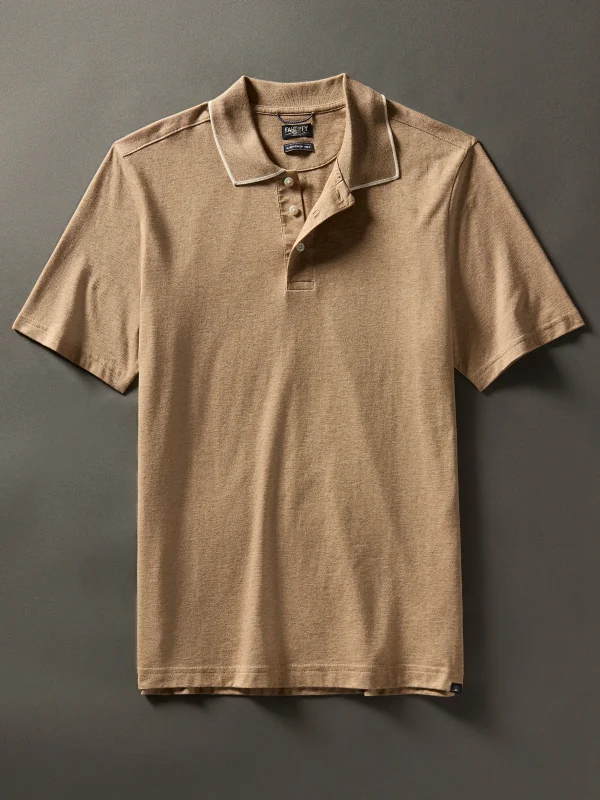 Movement™ Short-Sleeve Pique Polo Shirt - Driftwood Island Heather