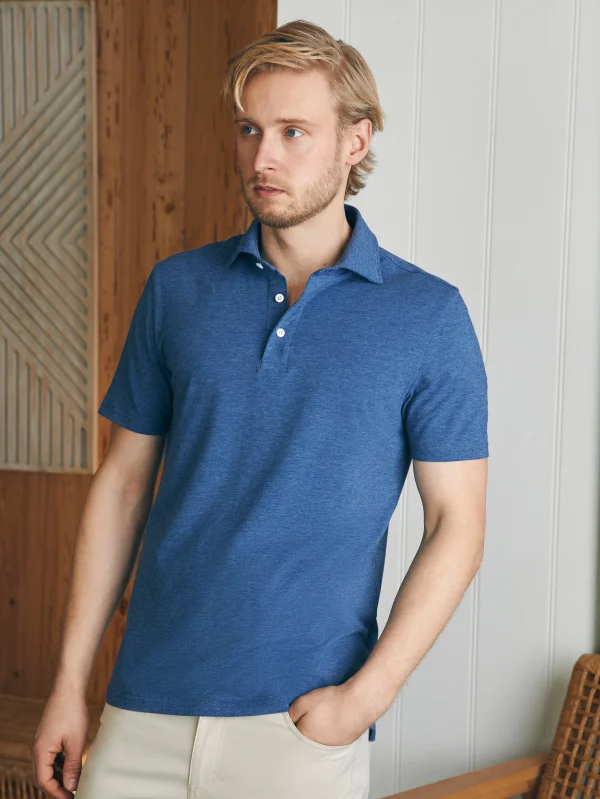 Movement™ Short-Sleeve Polo Shirt - Sea Navy Heather