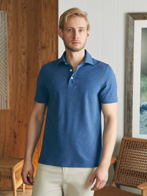 Movement™ Short-Sleeve Polo Shirt - Sea Navy Heather