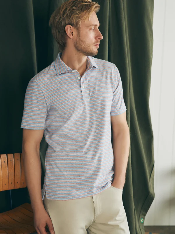 Movement™ Short-Sleeve Polo Shirt - Horizon Line Stripe