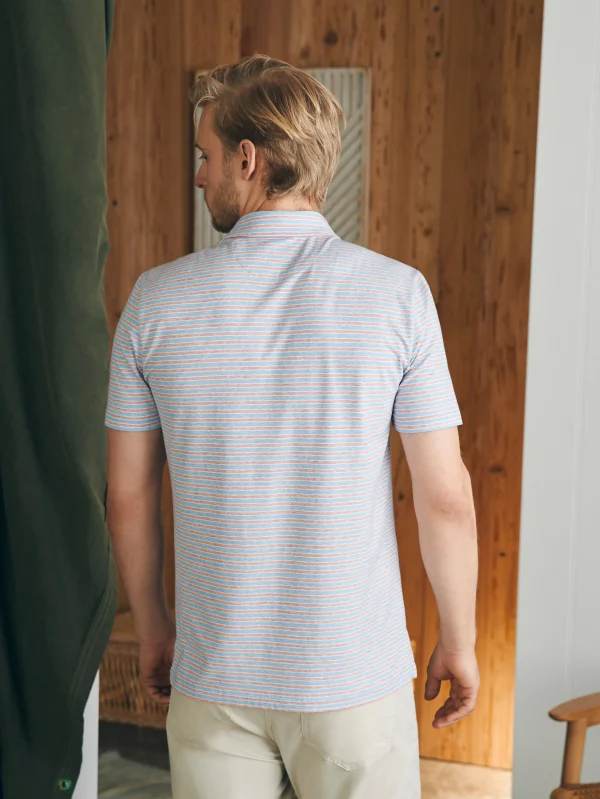 Movement™ Short-Sleeve Polo Shirt - Horizon Line Stripe