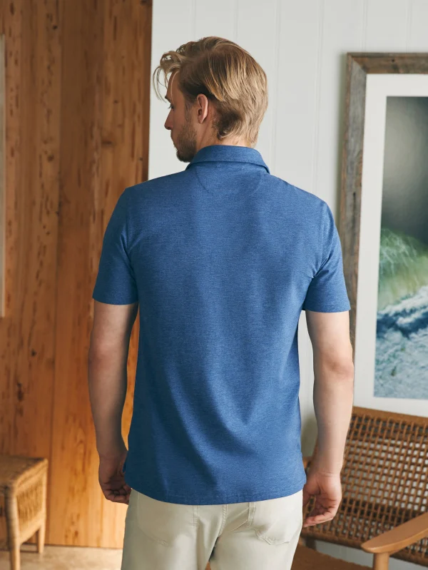 Movement™ Short-Sleeve Polo Shirt - Sea Navy Heather