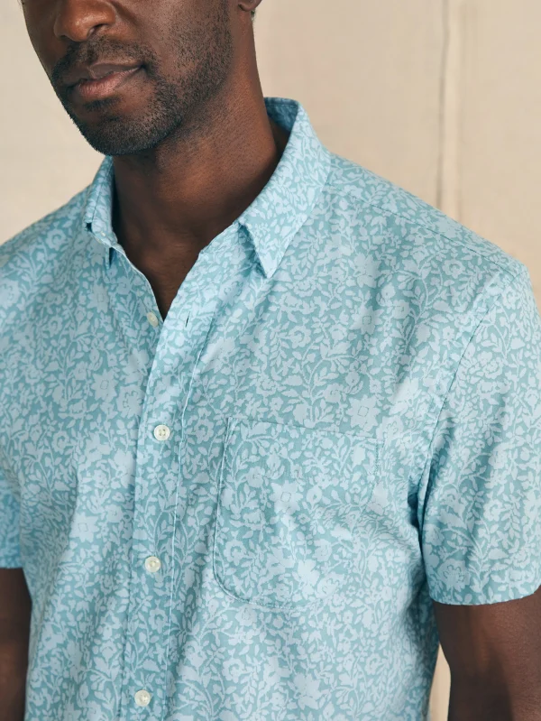 Movement™ Short-Sleeve Shirt - Blue Wave Botanic