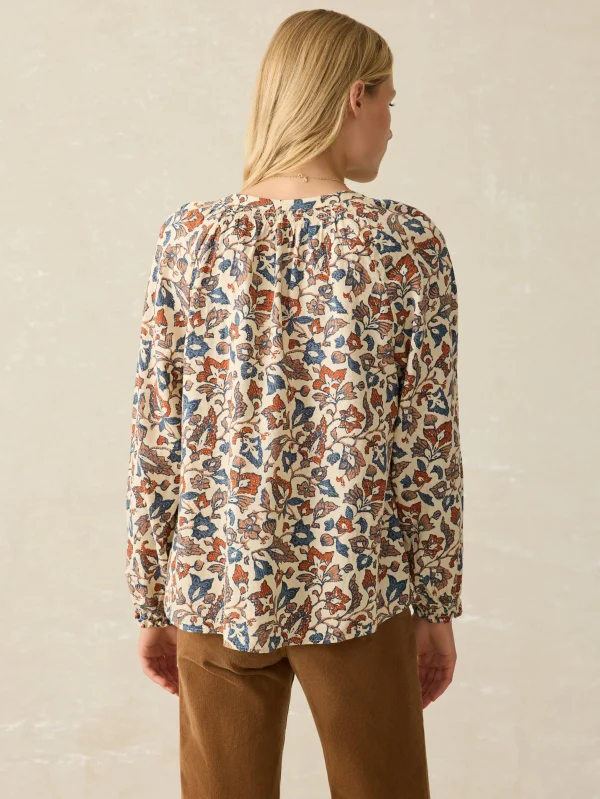 Odette Top - Ginger Maplewood Floral