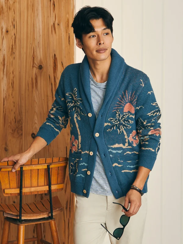 Offshore Swell Cardigan - Aqua Sea