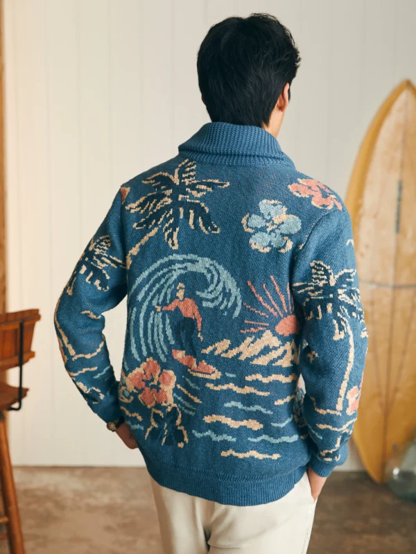 Offshore Swell Cardigan - Aqua Sea