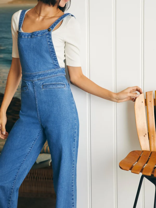 Organic Cotton Denim Sienna Jumpsuit - Seabrook Wash