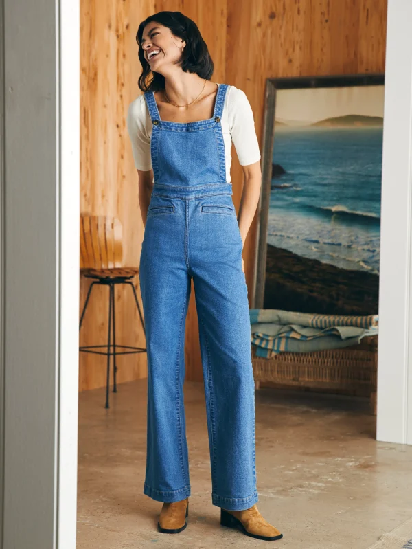 Organic Cotton Denim Sienna Jumpsuit - Seabrook Wash