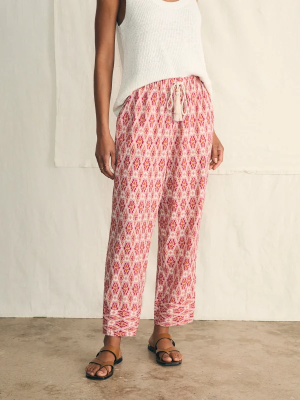 Pacific Beach Linen Pant - Clara Ikat