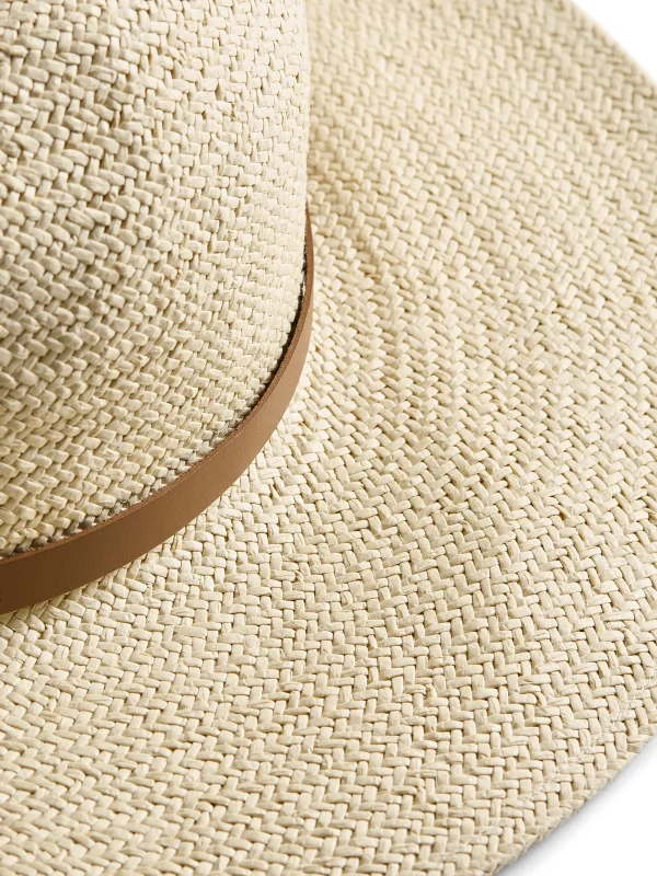 Paper Packable Rancher Hat - Cream