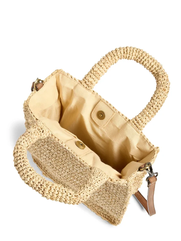 Raffia Cross Body Bag - Natural