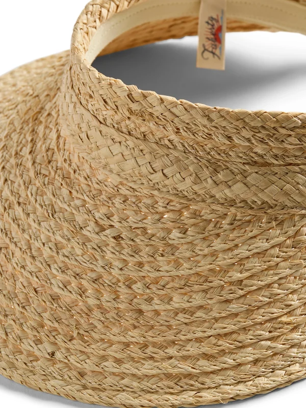 Raffia Packable Visor - Natural