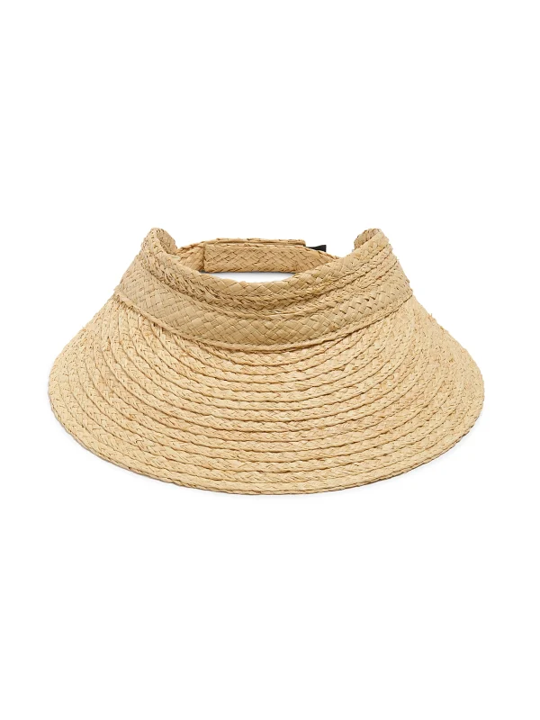 Raffia Packable Visor - Natural