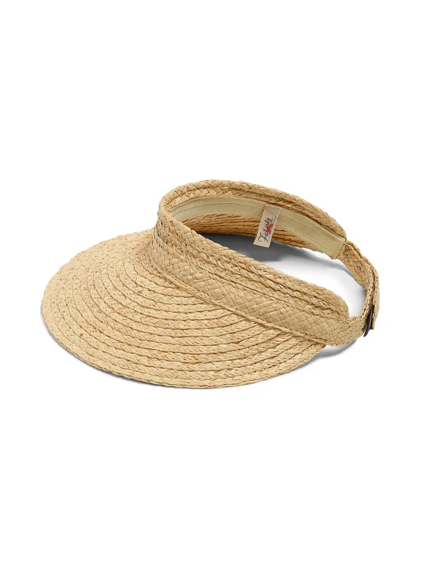 Raffia Packable Visor - Natural