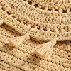 Raffia Tassel Clutch - Natural