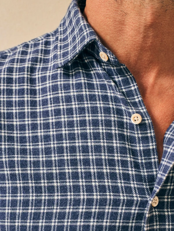 Reserve Flannel Shirt - Navy White Check