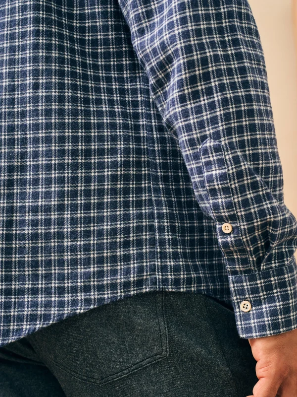 Reserve Flannel Shirt - Navy White Check