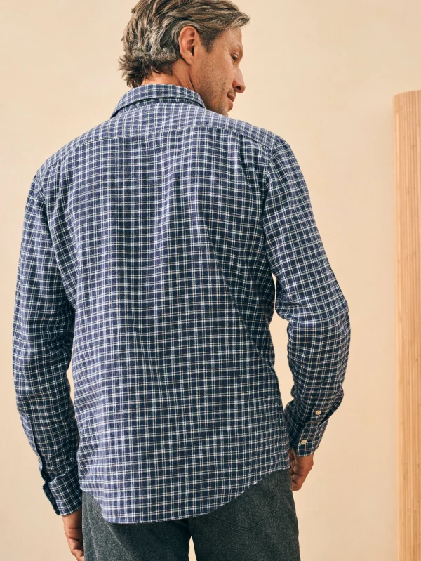 Reserve Flannel Shirt - Navy White Check