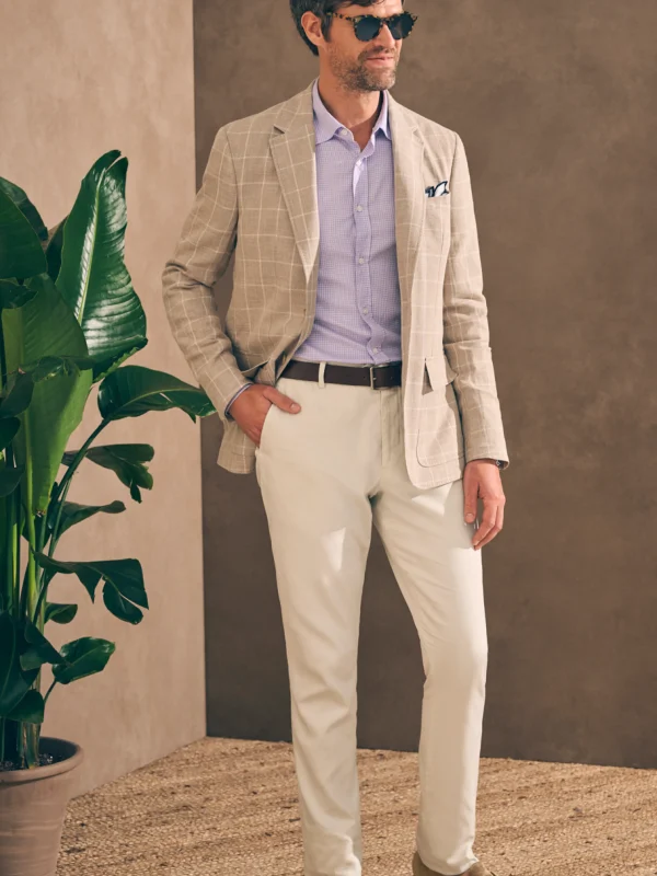 Reserve Linen Yarn Dyed Blazer - Summer Sands Windowpane