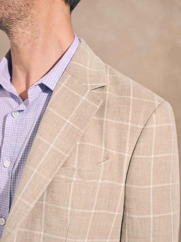 Reserve Linen Yarn Dyed Blazer - Summer Sands Windowpane