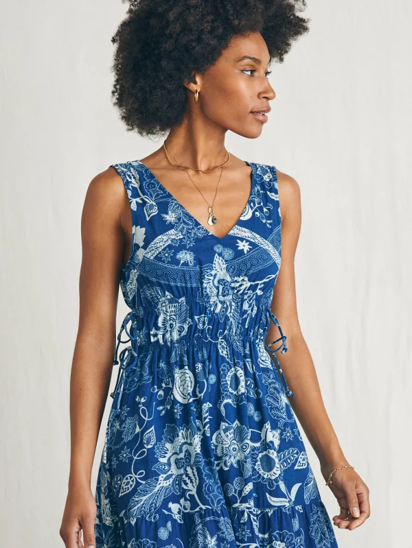 Sandbar Maxi Dress - Blue Kenji Floral