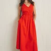 Sandbar Maxi Dress - Poppy Red