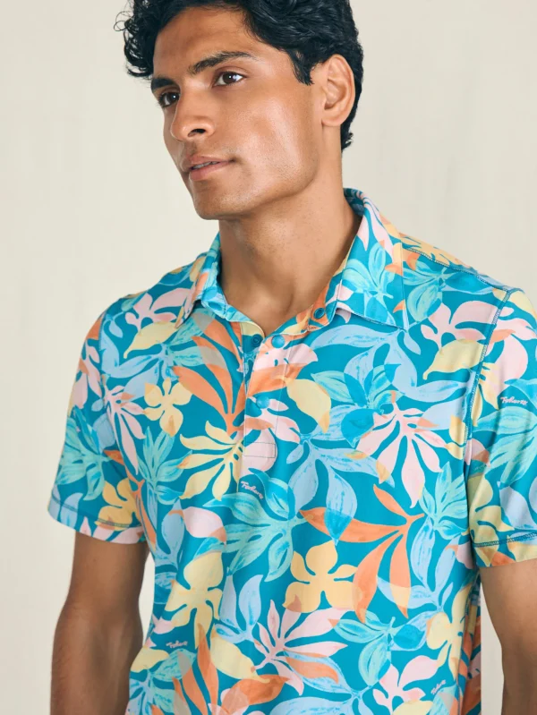 Shorelite Short-Sleeve Tech Polo - Summer Blooms